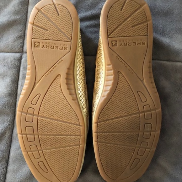 Sperry Gold Glitter Boat Shoe - Picture 3 of 4